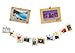 Bundle Monster Wall Deco DIY Paper Photo Frame with Mini Clothespins and Stickers - Fits 4"x 6" Pictures