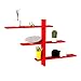 Produktbild Display erhalten Rack Leiter Wandregal Eckregal Wandhalterung schwimmende Regal TV Hintergrund Wand Dekorrahmen (DIY Assembly \\ u0026 Load20KG) (Farbe: rot)