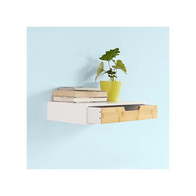 SoBuy® FRG92-WN Schweberegal, Wandschrank, Hängeschrank, Wandschublade