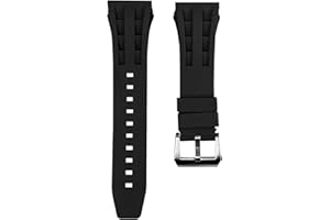 TSAR BOMBA Bracelets de Montre, Bracelet de Remplacement d'origine Avec Fermoir en Métal en Acier inoxydable, Bracelet en Silicone de Haute Qualité Largeur 22mm, Largeur des Cornes 26mm