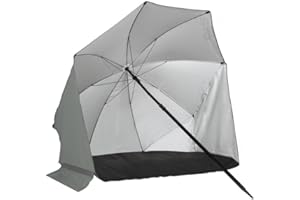 VirtuFit Parasol de playa con protección contra el viento – Variantes disponibles: 180 cm y premium 225 cm – Comodidad y protección para cualquier actividad al aire libre