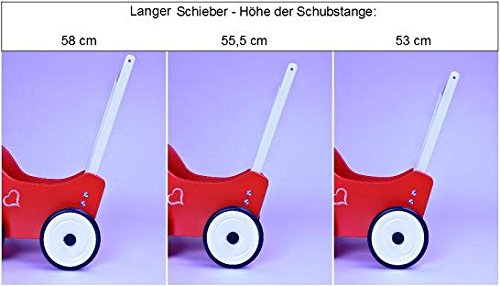 SchwabenKids® Puppenwagen hellgelb + BREMSE + Kissen Holzpuppenwagen Lauflernwagen - 8