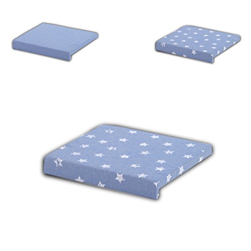 Preisvergleich Produktbild KLemmkissen mit Jeansbezug 1 Leiste versch. Ausführungen (Blau mit Sternen)