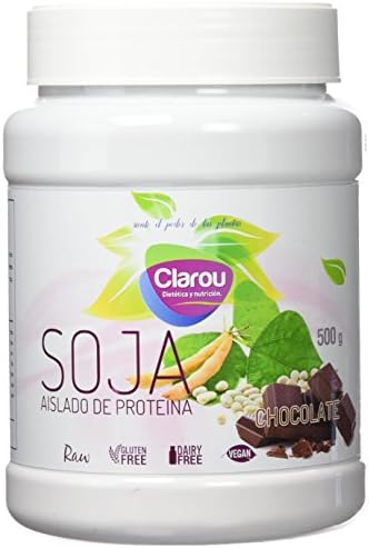 Clarou Nutrition Unisex Soy Protein Isolate Powder, Chocolate, 500 g
