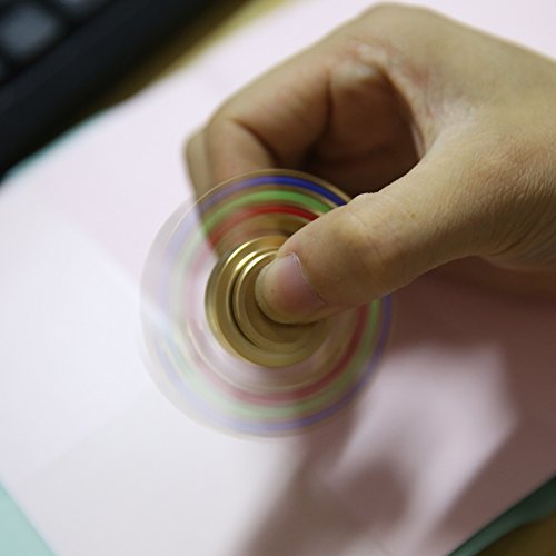 Hanyia EDC Spinner Fidget Spielzeug Lucky Brass Rainbow Spinner for Kids Adults Stress Reducer Spielzeug fur Kinder und Erwachsene Spielzeug - 7