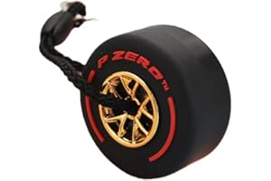 HEHGLNG F1 Racing Tyre Key Chain, Wheel Tyre Auto Keyring, Mini Soft Rubber Keyring, Corers and Pitters