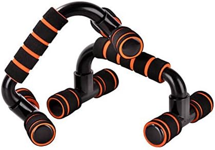 LOERO Push-Up Bar Stand Press Pull Foam Handle Bar Home Gym Chest Exercise Training For Building Muscles with Knee Pad Mat For Men and Women