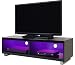 Produktbild CENTURION Carus (Kaiser) schwarz glänzend Dual Stilvolle modernen 66 cm-55 "flach Bildschirm Designer TV stehen, mit LED-Lichtern