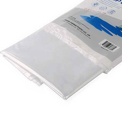 TopSoon Plástico Cubretodo de Polietileno Transparente 3,6 m x 2,7 m