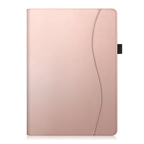 Fintie iPad 9.7 Zoll 2017 / iPad Air 2 / iPad Air Hülle – [Eckenschutz] Multi-Winkel Betrachtung Folio Stand Schutzhülle Cover Case Tasche mit Dokumentschlitze, Standfunktion, Auto Wake / Sleep für Apple iPad 2017 Neue Modell 9.7″ Retina Display Tablet, iPad Air 1/2, Roségold - 8