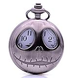 Punk Cool The Nightmare Before Christmas Quarz-Taschenuhr-Anhänger Halskette für Herren und Damen