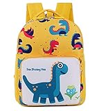 DETALLES DE MOCHILA --- Esta mochila linda con diseño de dibujos animados atraerá la atención de los niños.El empalme de la bolsa está reforzado con una puntada de múltiples capas,que es muy fuerte y resistente al desgaste. Las cómodas correas de los hombros se pueden reducir la presión sobre los hombros de los niños; La parte posterior del panal está diseñada para que sea transpirable.
