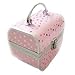 Milan Cosmetic/Jewellery Beauty Case Pink with Gold Stars