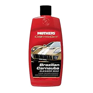 Mothers California Gold Brazilian Carnauba Cleaner Liquid Car Wax One-step Cleaner for Shines Protects Gloss to Use on Car Bike Truck Car Wax Polish