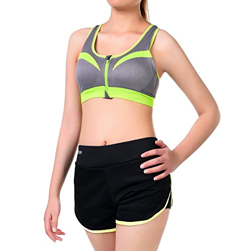 Vbiger Sport BH Yoga BH Sports Bra Damen Kurze Jogginghose Kurz Sporthose Damen Sport Bustier ohne Bügel - 2