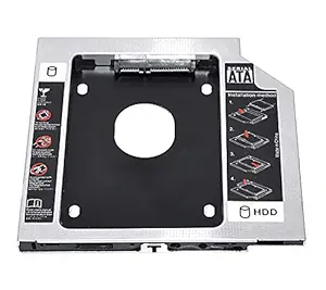 Laptrix Universal 9.5mm SATA to SATA 2nd SSD HDD Hard Drive Caddy Adapter Tray Enclosures for DELL HP Lenovo ThinkPad ACER Gateway ASUS Sony Samsung MSI Laptop (9.5mm Universal Caddy)