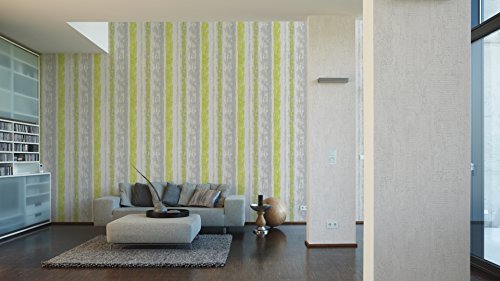 Schöner Wohnen Tapete, Mustertapete in Vintage-Betonoptik, gelb, grau, grün, 944251 - 3