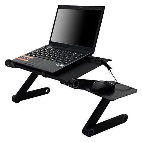 Multifunktionstisch Tragbar Höhenverstellbar und Winkelverstellbar Laptoptisch Laptopständer Betttisch NoteBooktisch Bücherständer Größe L64cm*D26cm H49cm