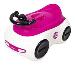 INFANTSO Baby Car Shape Potty Seat with Closing Lid, Removable Bowl (Pink) (Age 1 to 4 Years)