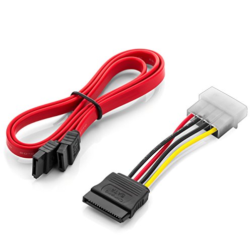 Einbaurahmen für 2,5″ Festplatten / SSD’s auf 3,5″ Adapter Wechselrahmen Mounting Frame – Hartplastik – Halterung Schienen inkl. Schrauben SATA Kabel und Stromadapter - 3