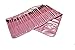 32 Piece Cosmetic Make Up Brush Set Foundation Eye Shadow Eye Browns Lips Angle Eyebrow Blusher Brushes Beautician - Pink
