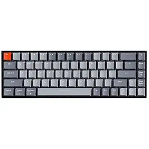 Keychron K6 65% Compact Wireless Mechanical Keyboard for Mac, Hot-swappable White Backlight, Bluetooth, Multitasking, Type-C Wired Gaming Keyboard for Windows with Gateron Brown Switch