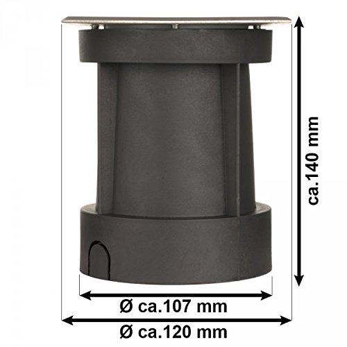 LED Bodeneinbaustrahler Set mit LED GU10 Markenstrahler von LEDANDO – 5W – 345lm – warmweiß – eckig – IP65 – Blende Edelstahl 316 – belastbar 1t – 50W Ersatz – 60° Abstrahlwinkel – A+ [Bodeneinbauleuchte Bodenleuchte Bodenlampe] - 3