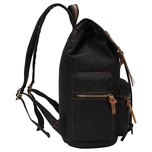 Veevan Herren Damen Vintage Canvas Rücksack Retro Schulrucksack Daypacks - 3