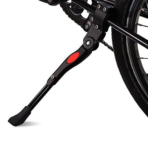Fahrrad Seitenständer, FayTun Faltbarer Seitenständer Fahrrad Ständer Hinterbauständer Einstellbarer Universal Fahrradständer, Höhenverstellbar für Mountainbike, Rennrad, Faltrad (Schwarz)