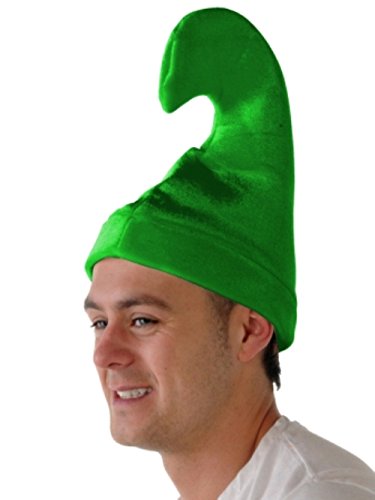 Green Velvet Pixi Shaped Hat Gnome Garden Elf Dwarf Orc Goblin | Gnomelands