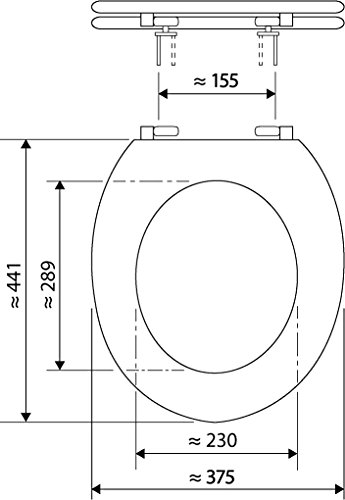 WC-Sitz Bari weiß | Toilettensitz | WC-Brille aus Duroplast-Kunststoff | Mit Active-Clean-Beschichtung | Klobrille mit Edelstahl-Scharnier | Fast-Fix-Schnellbefestigung | Toilettendeckel | Klodeckel - 3