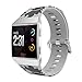 Produktbild YuStar Armband, New Ersatz Camo Silikon Smart Watch Band Strap Armband für Fitbit Ionic Herzfrequenz Fitness Tracker M grau
