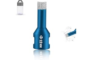 JOISIDE Punte Trapano Diamantate 12mm,Fresa Diamantata M14 Filo per Porcellana Granito Piastrella Marmo Taglio a Secco Diamant Feinsteinzeug