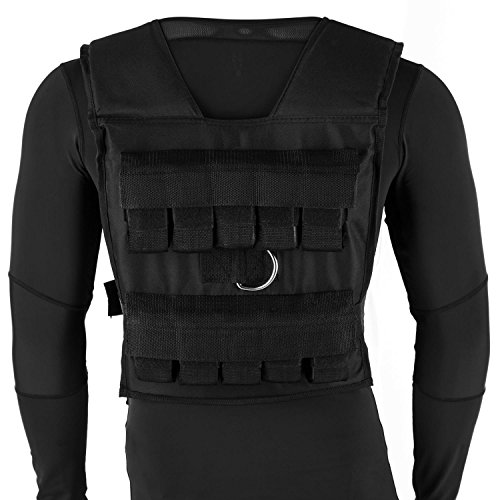 CAPITAL SPORTS Monstervest Gewichtsweste Fitness-Weste (herausnehmbare Metall-Gewichte, verstellbarer Nylongurt, weiche Polster) schwarz - 5