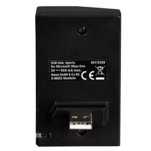 Hama 4-Port USB-Hub für Xbox One, 4-fach USB Erweiterung mit LED-Anzeige, schwarz - 2