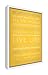 Produktbild Feel Good Art Live Life Giclée-gerahmt Leinwand gedruckt, die Solide Weiß Holzrahmen Surround, Sunshine gelb, 64 x 44 x 3 cm, groß