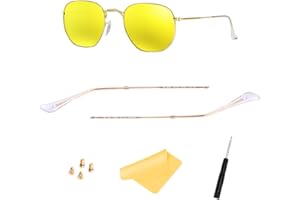 HiCycle2 Patillas de repuesto, puntas de patilla para gafas de sol RayBan RB3548N, con 4 tornillos, 1 destornillador