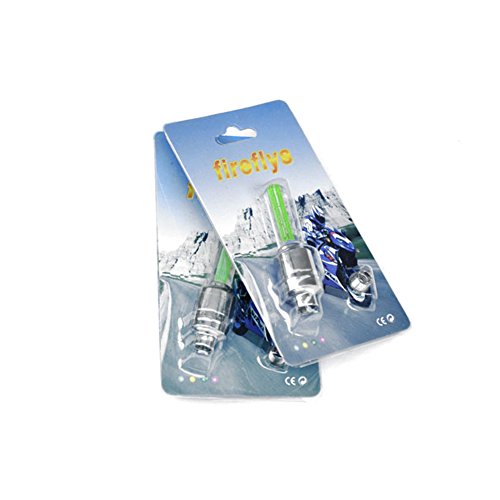 JUYUAN-EU LED Blitzlicht Fahrradreifen-Licht Ventilkappen Lampe Radventil Beleuchtung fÜr Auto Fahrrad MotorRad - 3