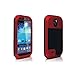 Produktbild Alienwork Schutzhülle für Samsung Galaxy S4 Stoßfest Hülle Case Bumper spritzwasserfest Staubdicht Schneedicht Metall rot SI9500G-04-R1