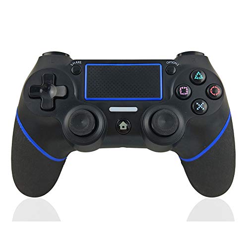 Preisvergleich Produktbild FTOPS Playstation 4 Dualshock 4 Wireless Controller – zusätzlicher Halt für viele Spielstunden – Schwarz Blau