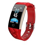 Zariavo T20 Farbbildschirm Smart Watch Pulsmesser Smart Band (Rot)