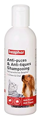 Beaphar - Shampooing antiparasitaire anti-puces & tiques à la Tétraméthrine - chien et chat - 200 ml