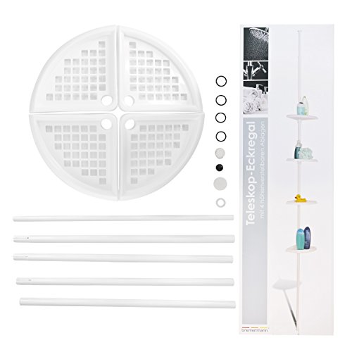 bremermann® Teleskop-Eckregal, weiß, Position variabel, Höhe bis max. ca. 280 cm - 6