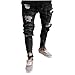 Produktbild Amlaiworld Denim Hosen Herren Herbst Hohl Pants Sport Blue frühling Hose Elegant Lang Mode Jogginghose Outdoor Fitness Jeanshosen Hip Hop eng Freizeithosen