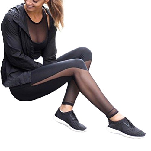 Vovotrade ☆☆Damen Ladies Tech Mesh Leggings Yoga Hose