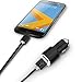 Price comparison product image I-Sonite (Black) Quick Charge Dual Port USB Full Aluminium Cased Car Charger Adaptor (3.1A/24W) With Break Glass Safety Hammer & 1 Meter USB-C Type-C Nylon Braded Data Cable For HTC U11 Plus , HTC U11 Life