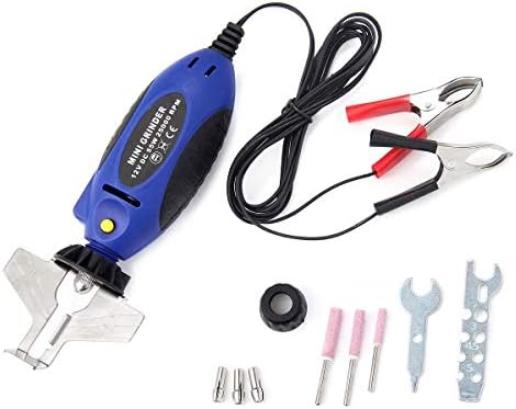 KOBWA Chainsaw Chain Sharpener, DC 12V Mini Electric Drill Grinding Grinder DIY Engraving Rotary Tool for Hobby Craft Model of Cutting, Milling, Drawing, Trimming, Removing and Drilling