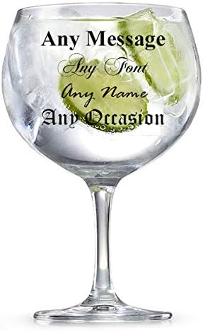 Engraved Personalised Gin Glass Cocktail Glass Gift Boxed