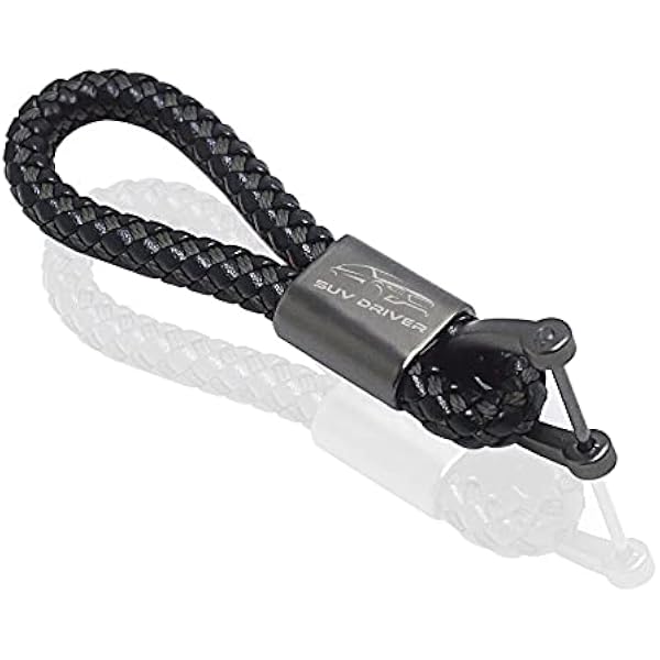 Porte-Clés Honda Type R En Fibre De Carbone - Anneau D Pivotant 360° Noir 12.5cm