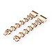 Produktbild Armband für Fitbit charge 2, FNKDOR Rostfreier Stahl Metall Band Wechselarmband Ersatzarmband Uhrenarmband für Fitbit charge 2 Smart Watch (Rose Gold mit Weiß Perlen)